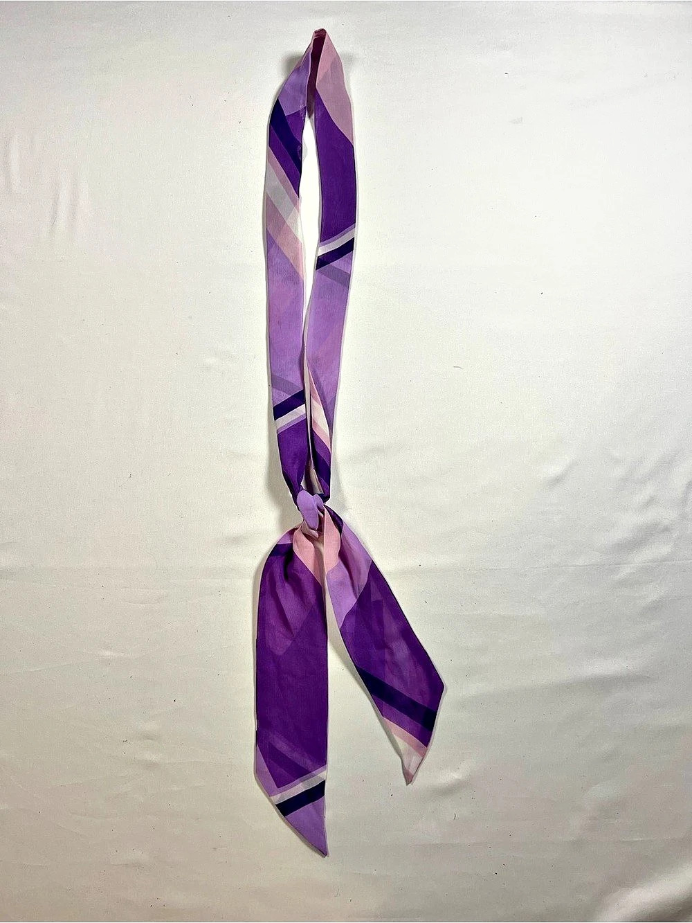 Vintage Purple Geometric Scarf